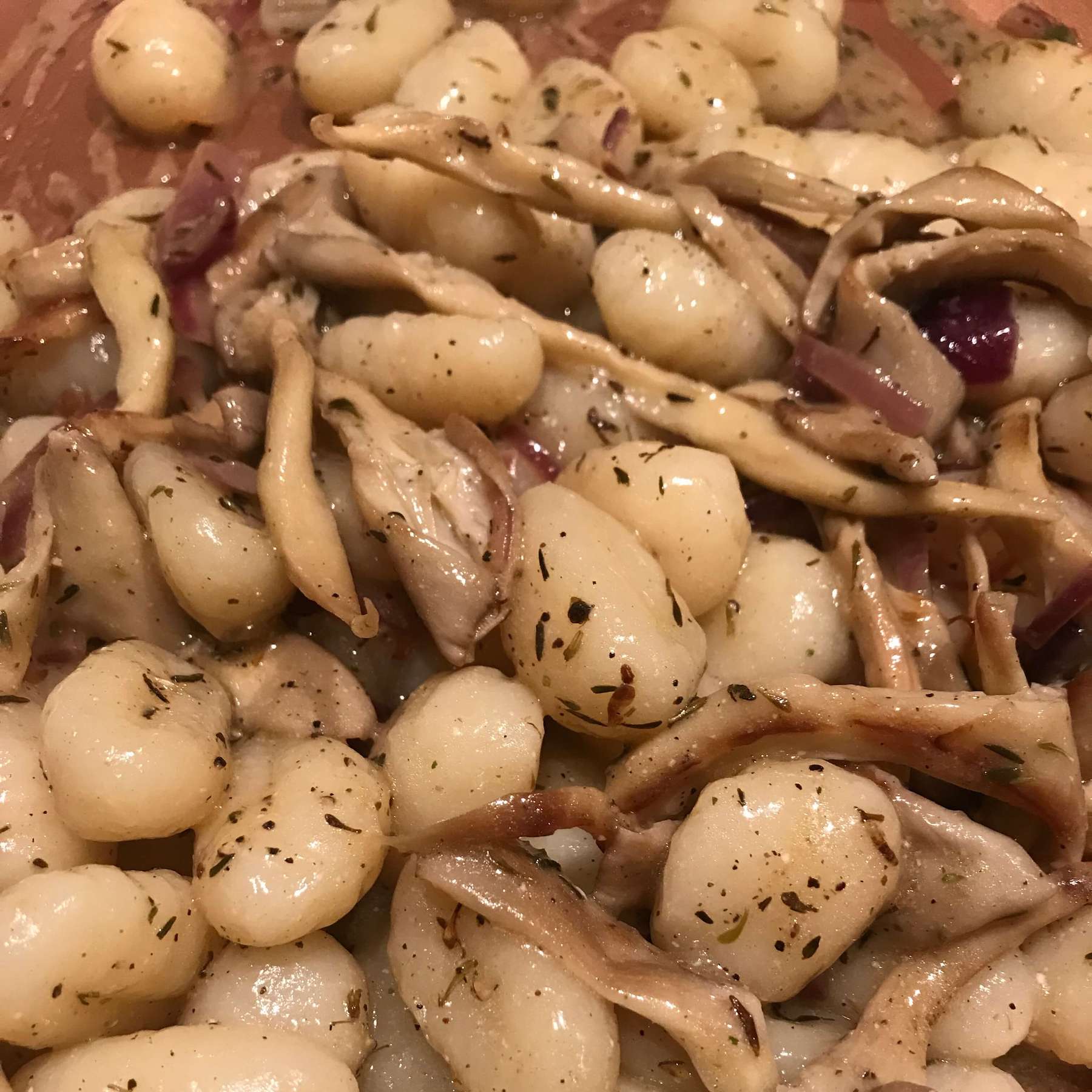 gnocchi with oyster mushrooms